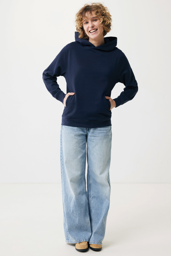 Yengo Hoodie mit Seitentaschen aus rec. Baumwolle, navy blau