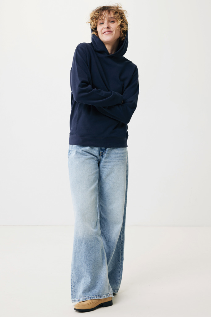 Yengo Hoodie mit Seitentaschen aus rec. Baumwolle, navy blau