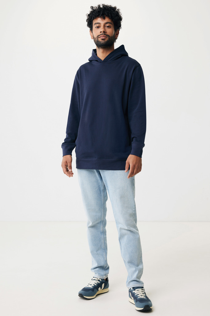 Yengo Hoodie mit Seitentaschen aus rec. Baumwolle, navy blau
