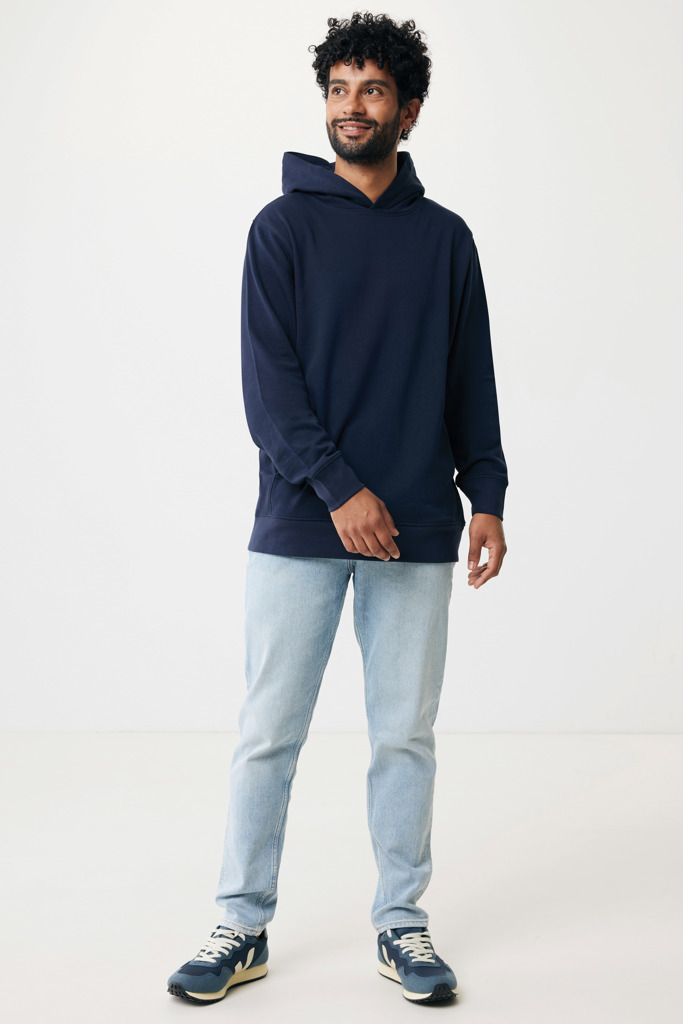 Yengo Hoodie mit Seitentaschen aus rec. Baumwolle, navy blau