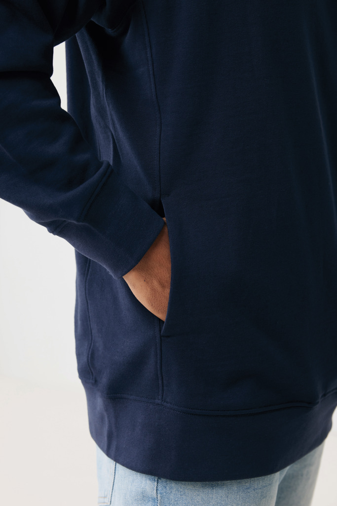 Yengo Hoodie mit Seitentaschen aus rec. Baumwolle, navy blau