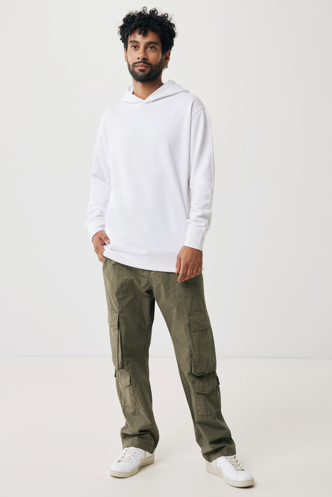 Yengo recycled cotton hoodie with sidepockets, recycled whit