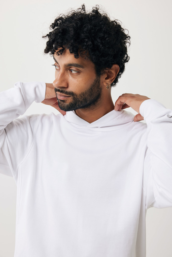 Yengo recycled cotton hoodie with sidepockets, recycled whit