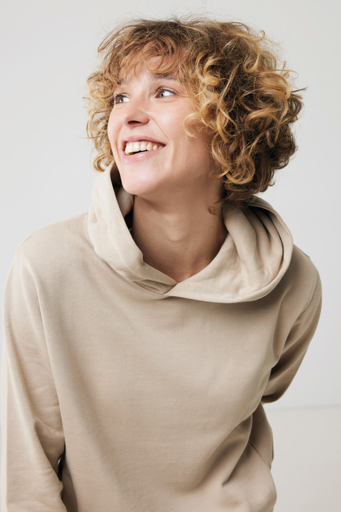 Yengo recycled cotton hoodie with sidepockets, desert