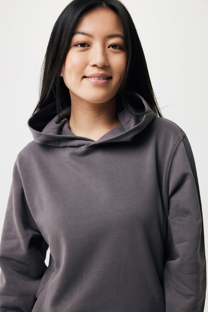 Yengo recycled cotton hoodie with sidepockets, anthracite