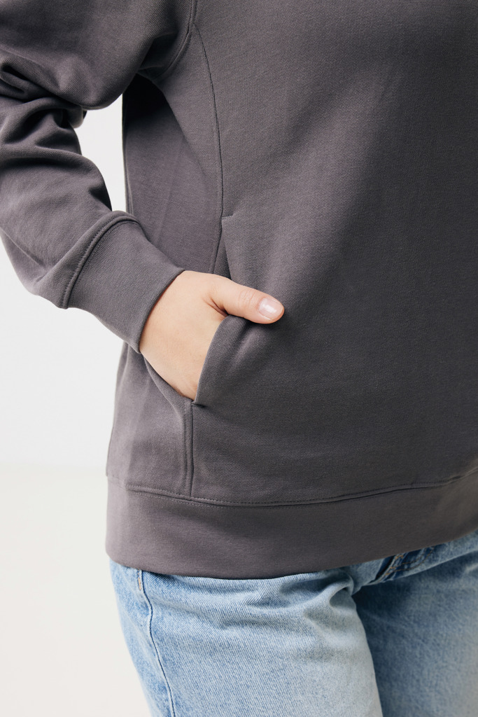 Yengo recycled cotton hoodie with sidepockets, anthracite