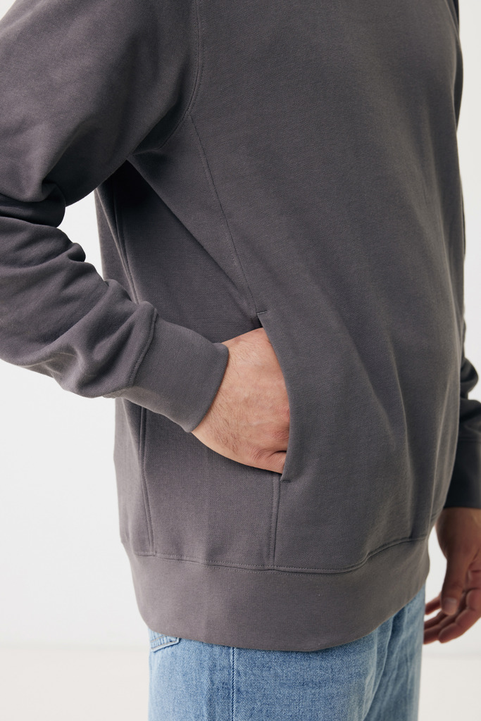 Yengo recycled cotton hoodie with sidepockets, anthracite