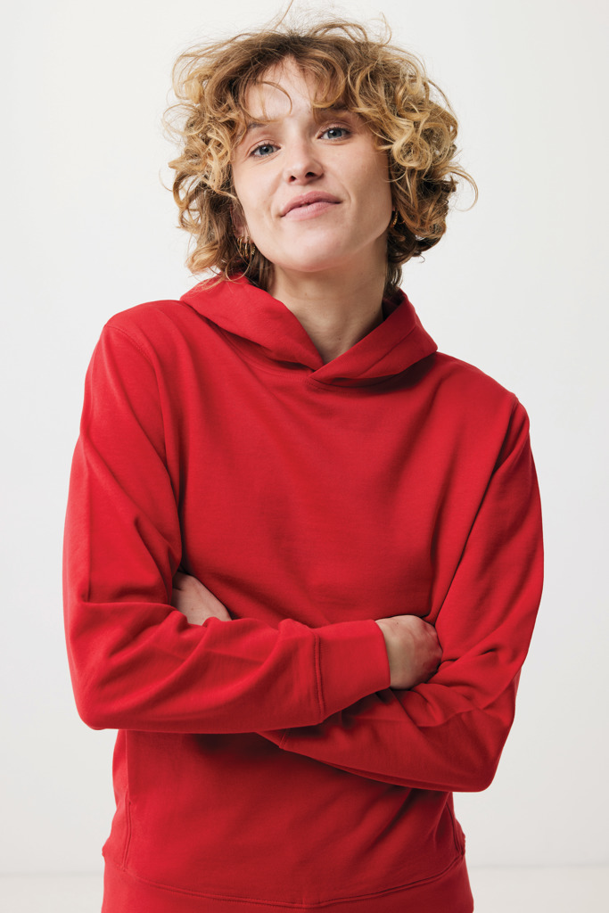 Yengo Sudadera Capucha Algodón Reciclado, rojo
