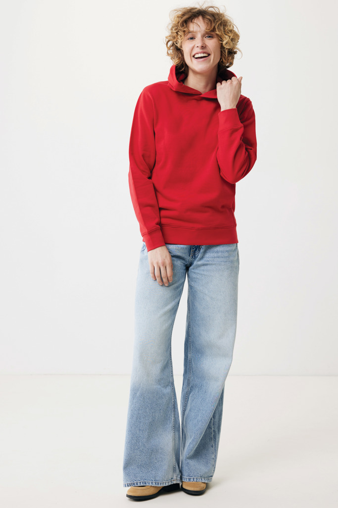 Yengo Sudadera Capucha Algodón Reciclado, rojo