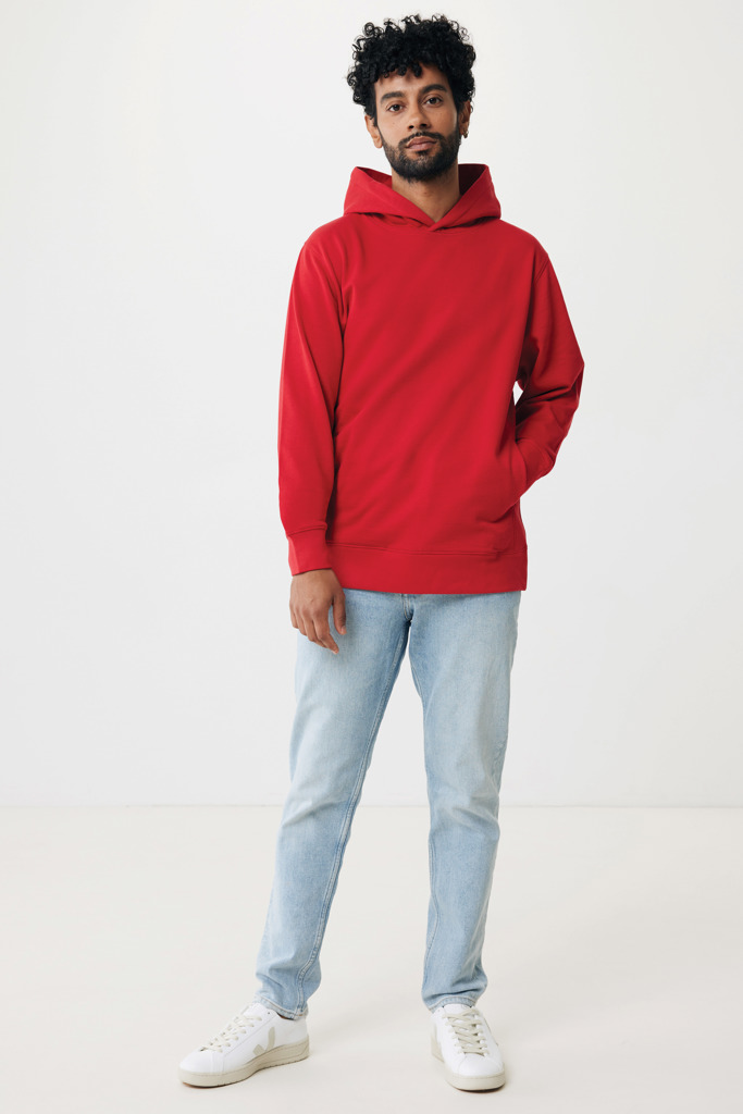 Yengo Sudadera Capucha Algodón Reciclado, rojo