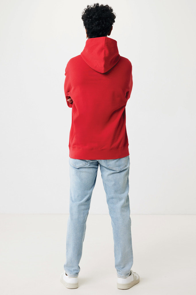 Yengo Sudadera Capucha Algodón Reciclado, rojo