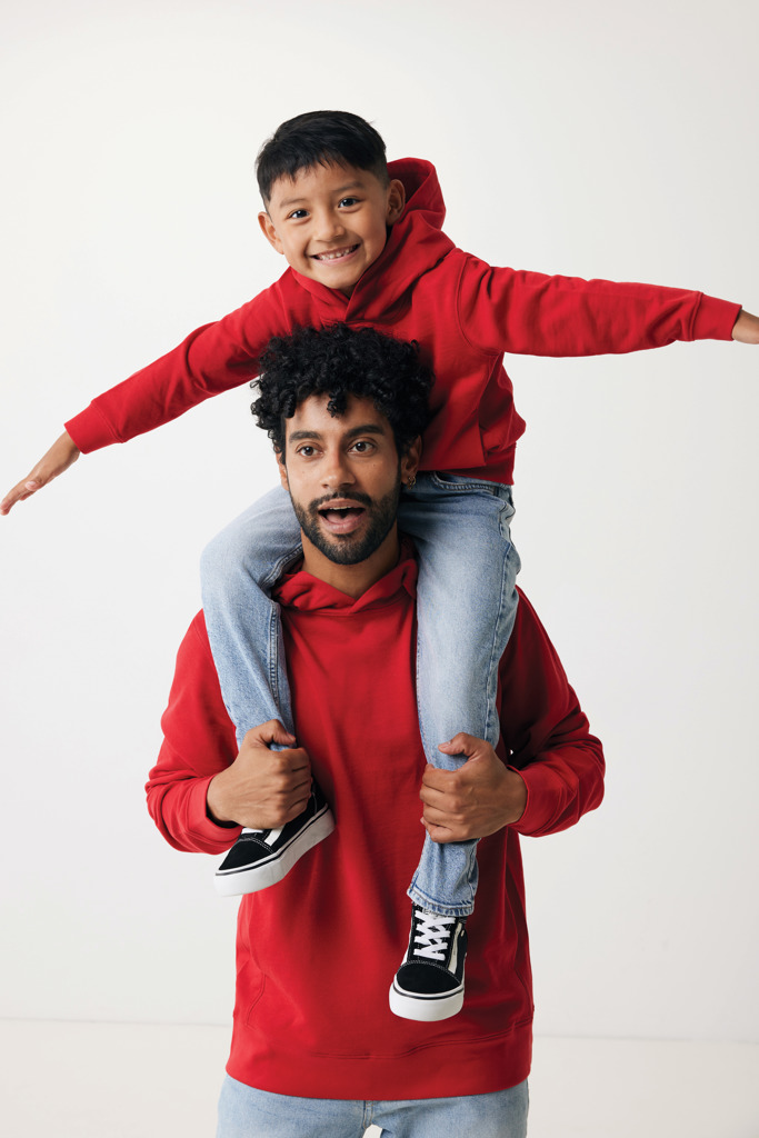 Yengo Sudadera Capucha Algodón Reciclado, rojo