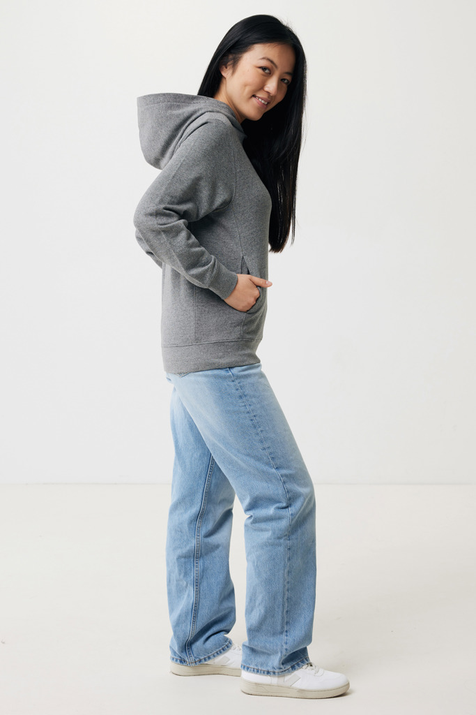 Yengo recycled cotton hoodie with sidepockets, light heather