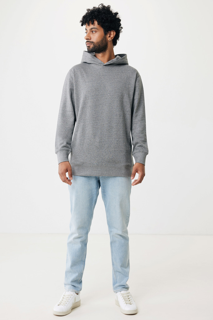 Yengo recycled cotton hoodie with sidepockets, light heather