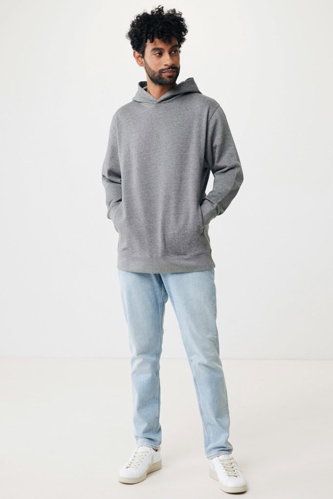 Yengo recycled cotton hoodie with sidepockets, light heather