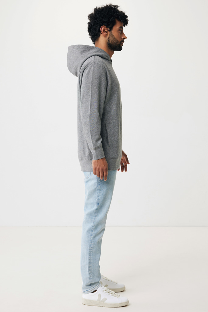 Yengo recycled cotton hoodie with sidepockets, light heather