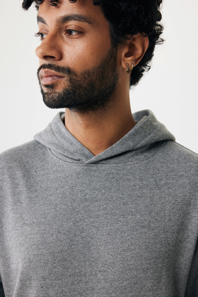 Yengo recycled cotton hoodie with sidepockets, light heather