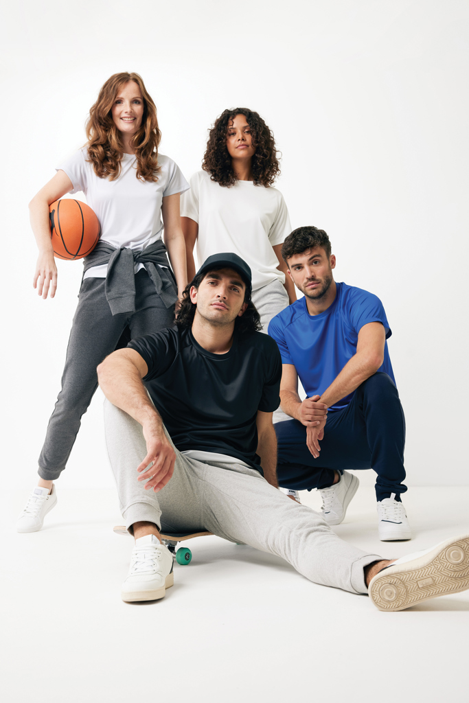 Jogging en coton recyclé Cooper, heather anthracite