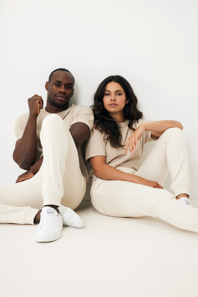 Jogging en coton recyclé Cooper, natural raw