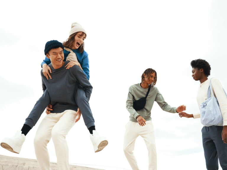 Jogging en coton recyclé Cooper, natural raw