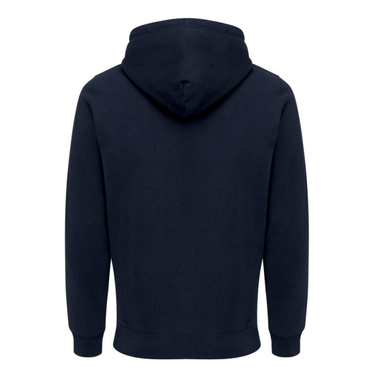 Sweat à capuche avec zip en coton recyclé Abisko, bleu marin