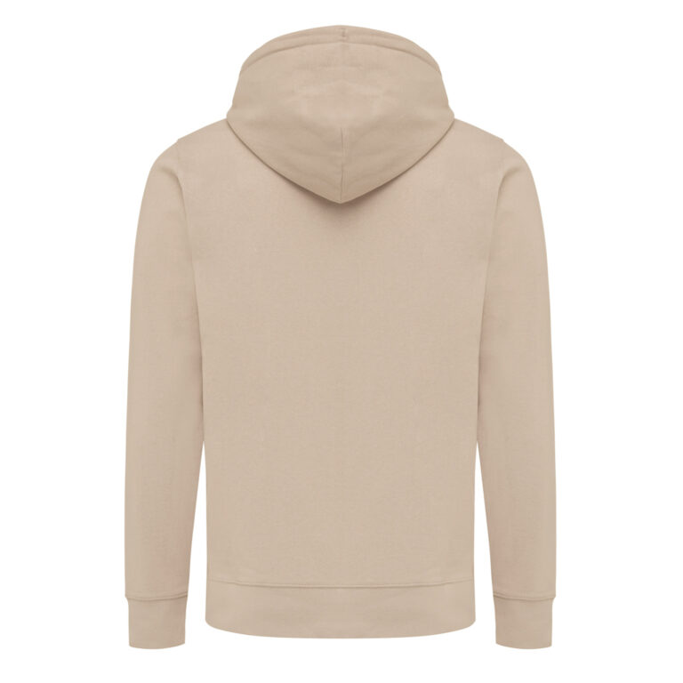 Abisko recycled cotton zip through hoodie, desert