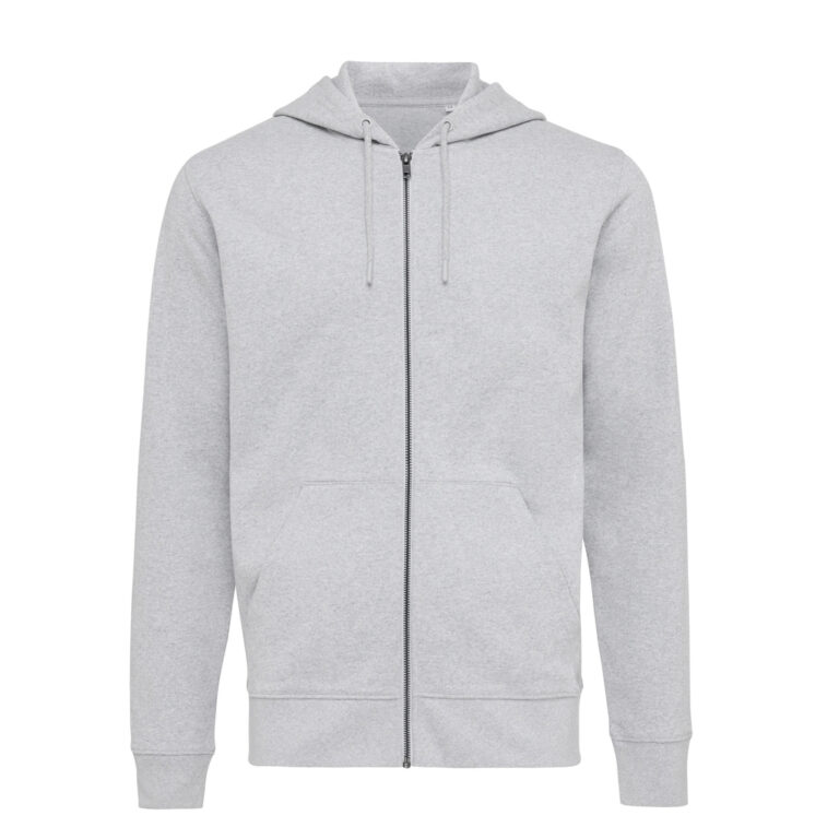 Abisko gerecycled katoen hoodie met rits, heather grey
