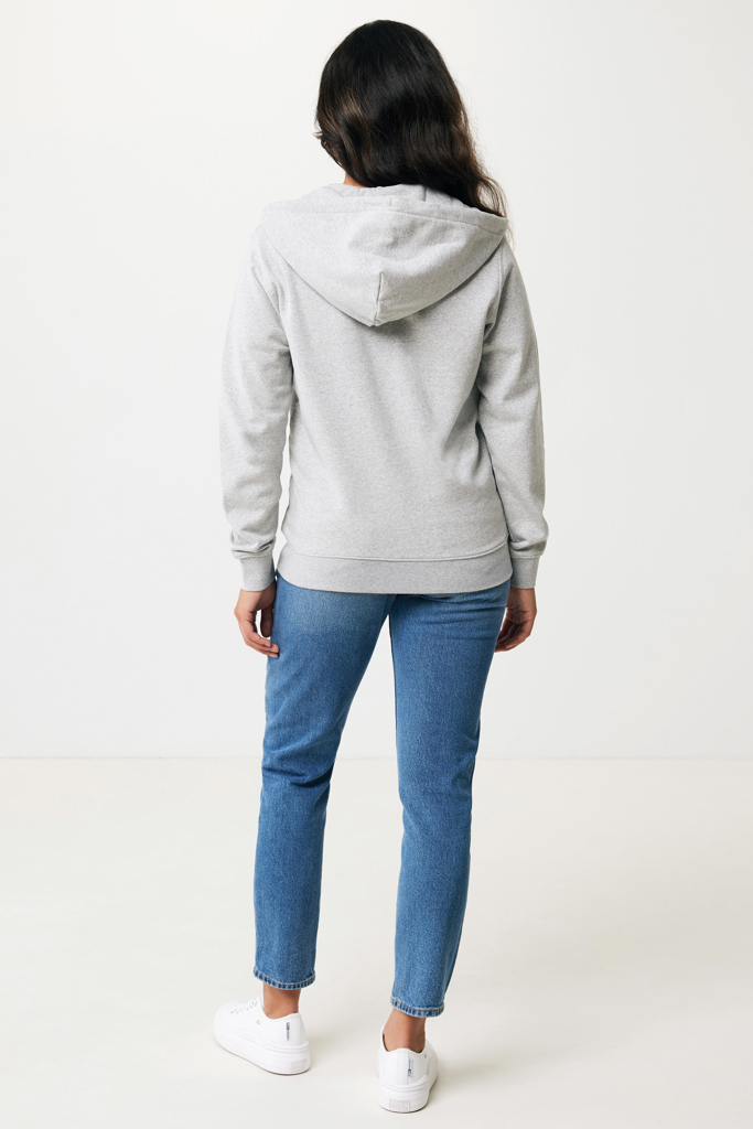 Abisko gerecycled katoen hoodie met rits, heather grey