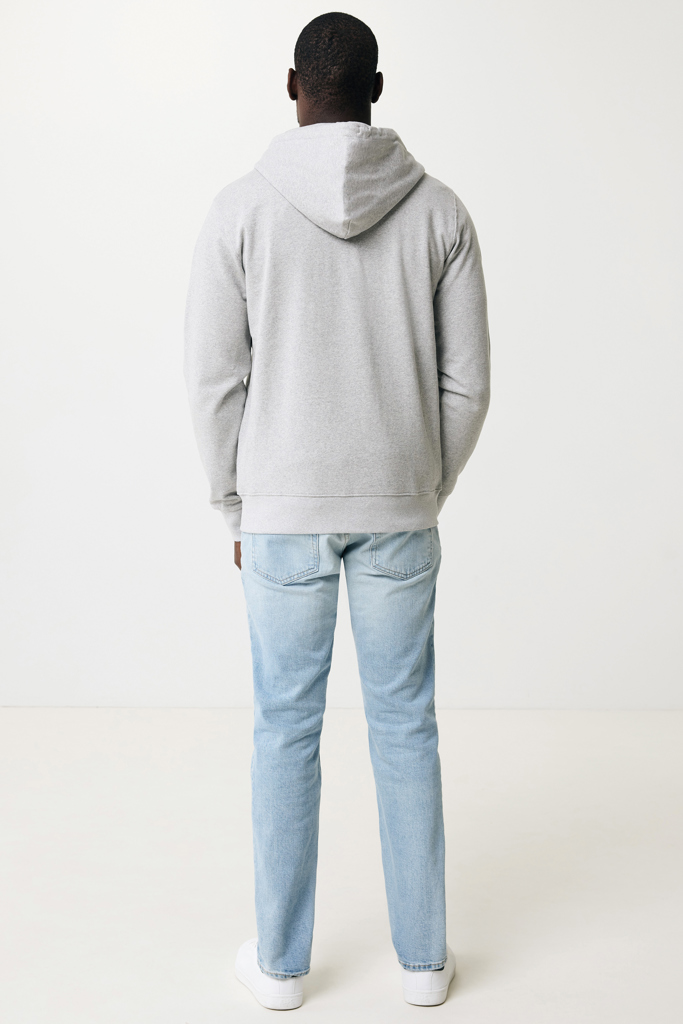 Abisko gerecycled katoen hoodie met rits, heather grey