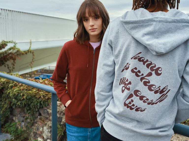 Abisko gerecycled katoen hoodie met rits, heather grey