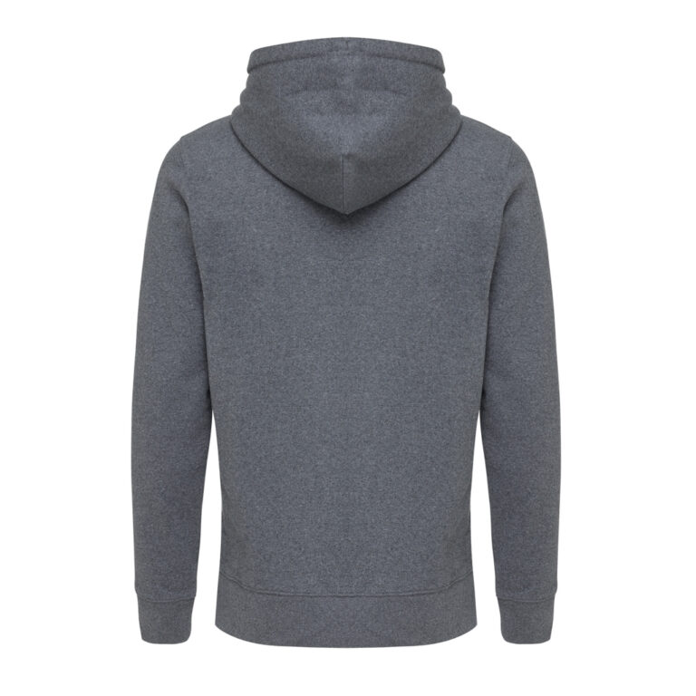 Abisko gerecycled katoen hoodie met rits, heather anthracite