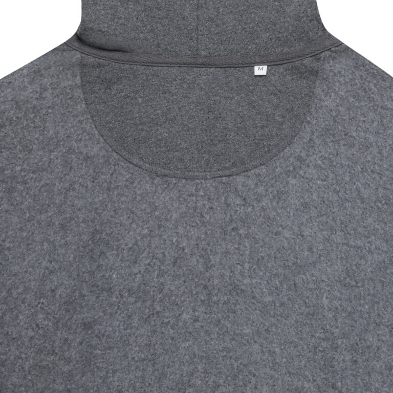 Abisko gerecycled katoen hoodie met rits, heather anthracite