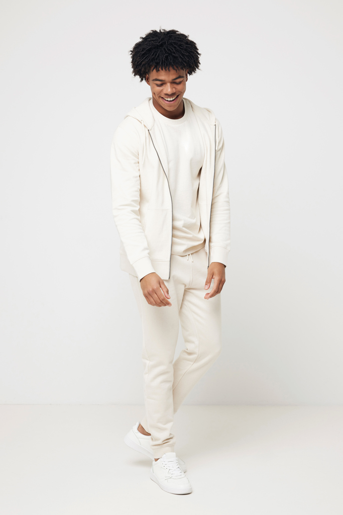 Abisko Sudadera Cremallera/Capucha Algodón Reciclado, natura