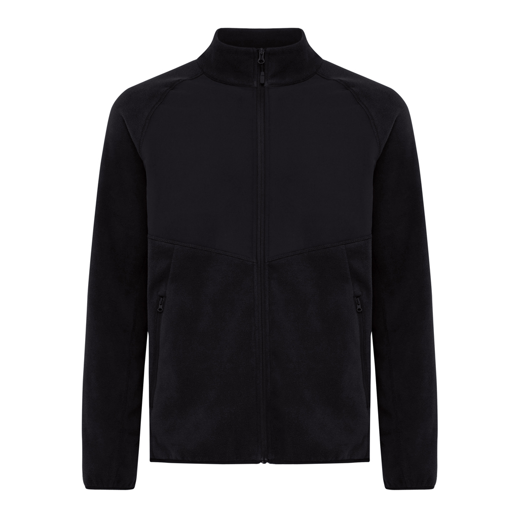 Talung recycled polyester microfleece zip through, black
