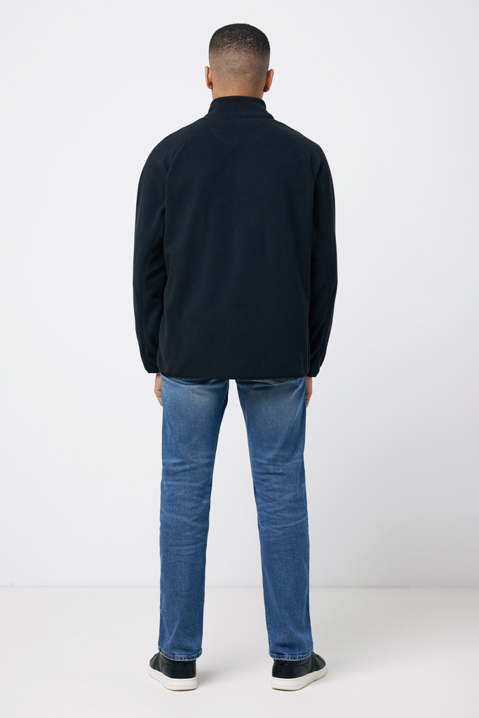Talung recycled polyester microfleece zip through, black
