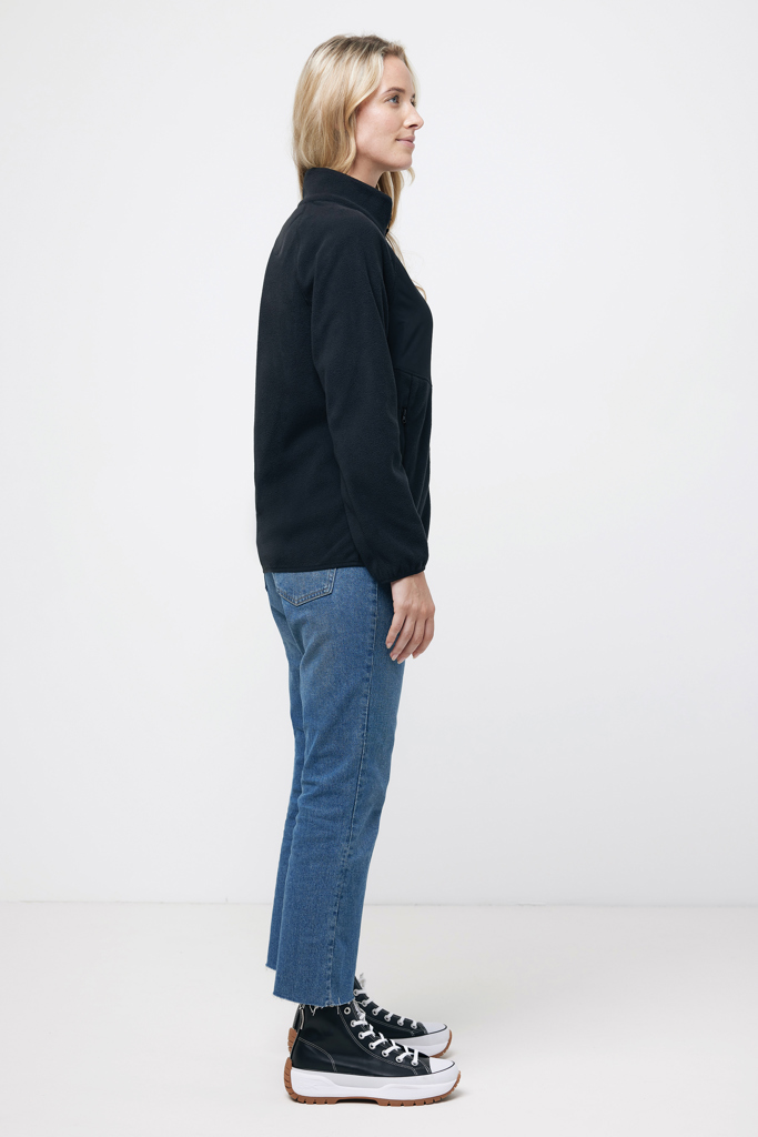 Talung recycled polyester microfleece zip through, black