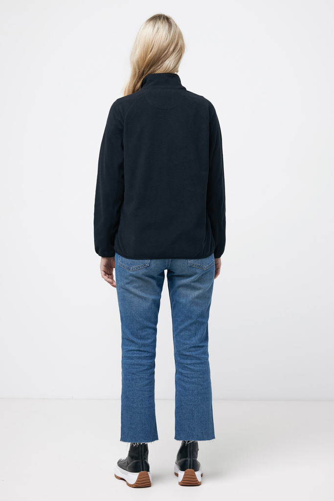 Talung recycled polyester microfleece zip through, black