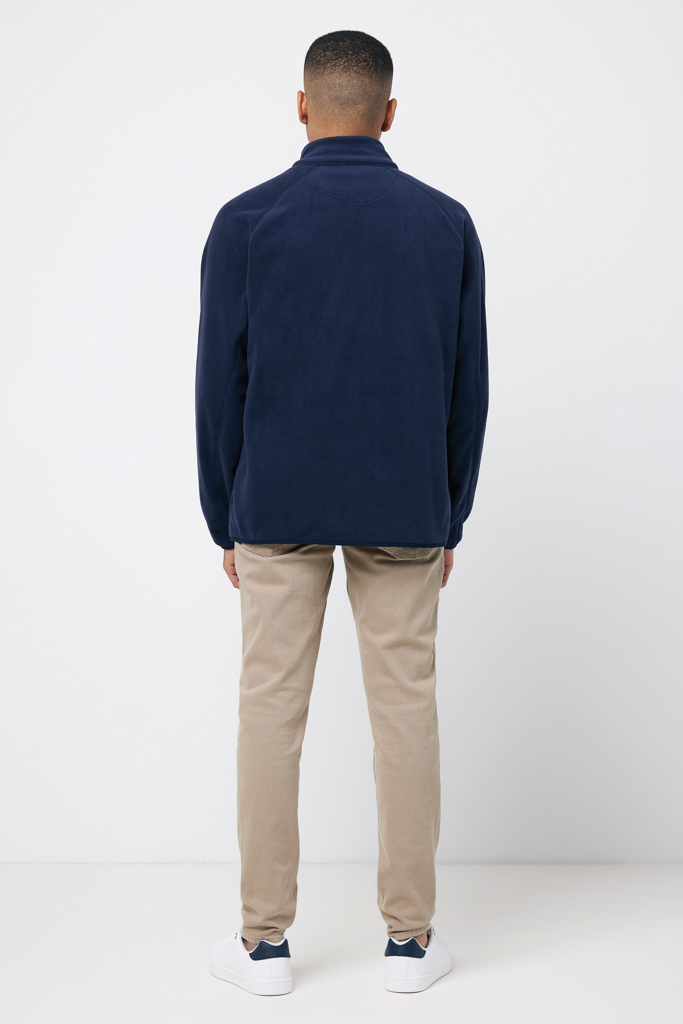 Talung recycled polyester microfleece zip through, navy
