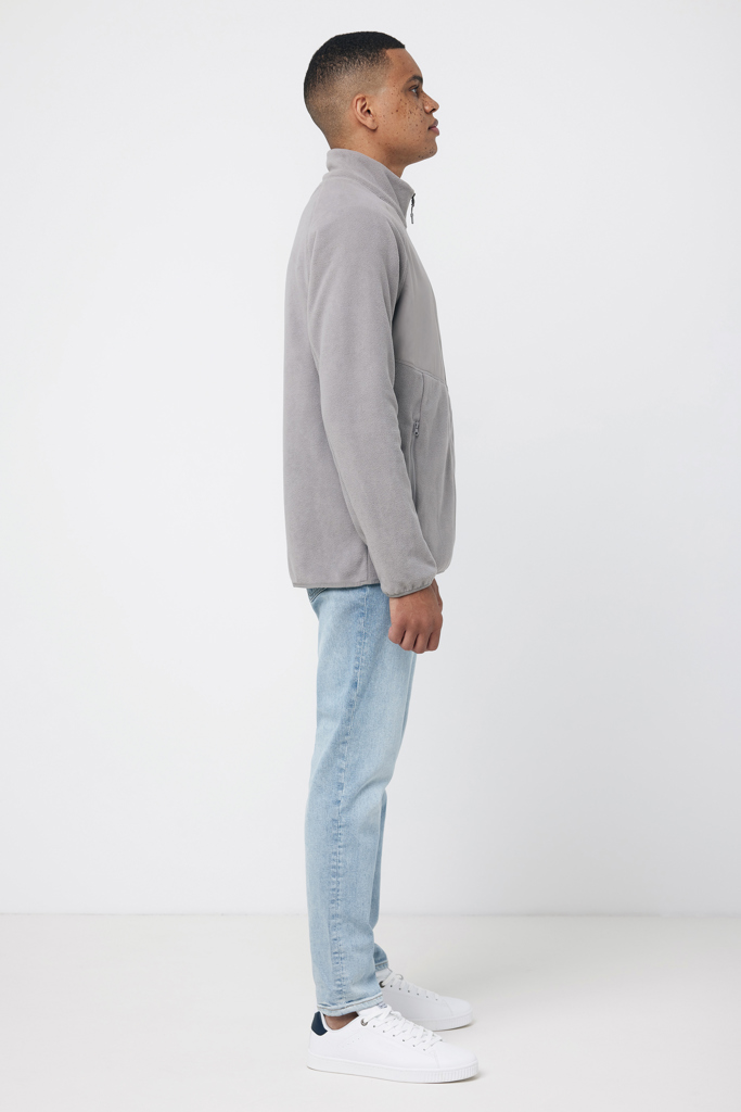 Talung recycled polyester microfleece zip through, storm gre