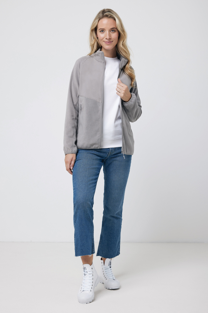 Talung recycled polyester microfleece zip through, storm gre