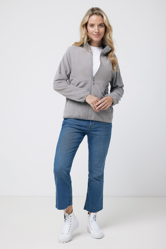 Talung recycled polyester microfleece zip through, storm gre