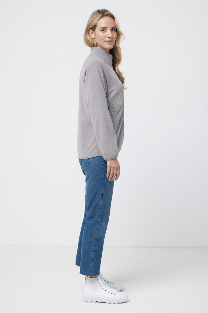 Talung recycled polyester microfleece zip through, storm gre
