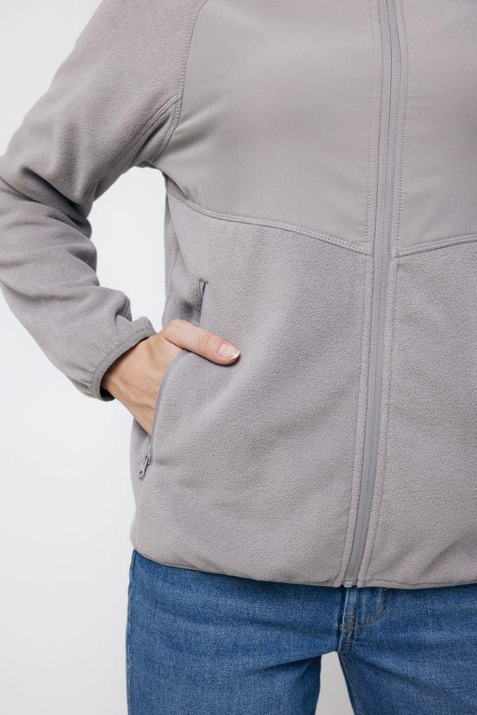 Talung recycled polyester microfleece zip through, storm gre