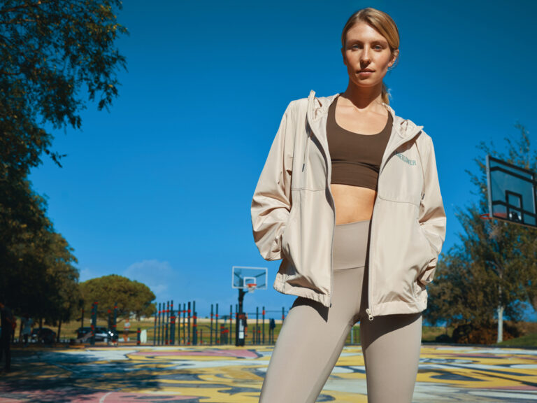 Veste légère en polyester recyclé Logan, beige