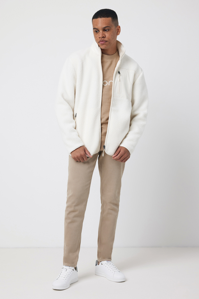 Diran recycled polyester pile fleece jacket, natural
