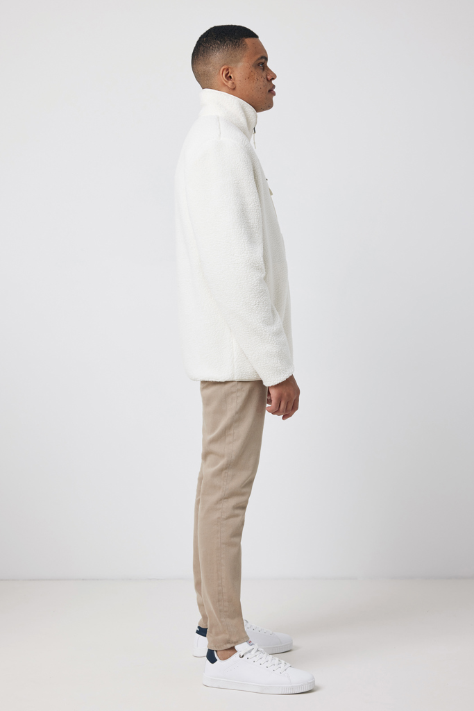 Diran recycled polyester pile fleece jacket, natural