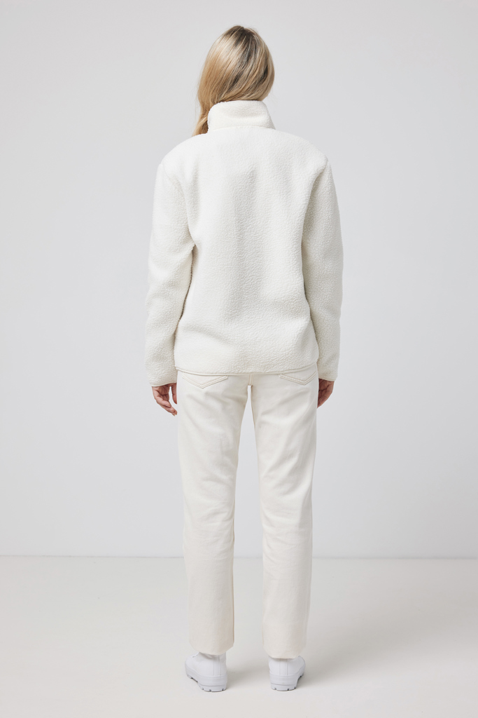 Diran recycled polyester pile fleece jacket, natural