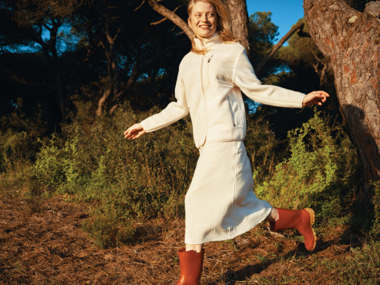 Diran recycled polyester pile fleece jacket, natural