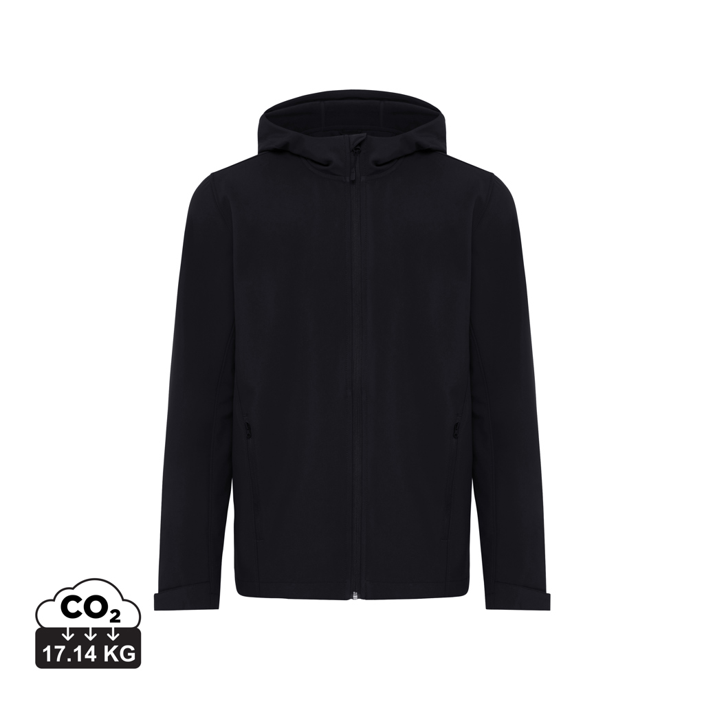 Giacca softshell da uomo Makalu in rPET, nero