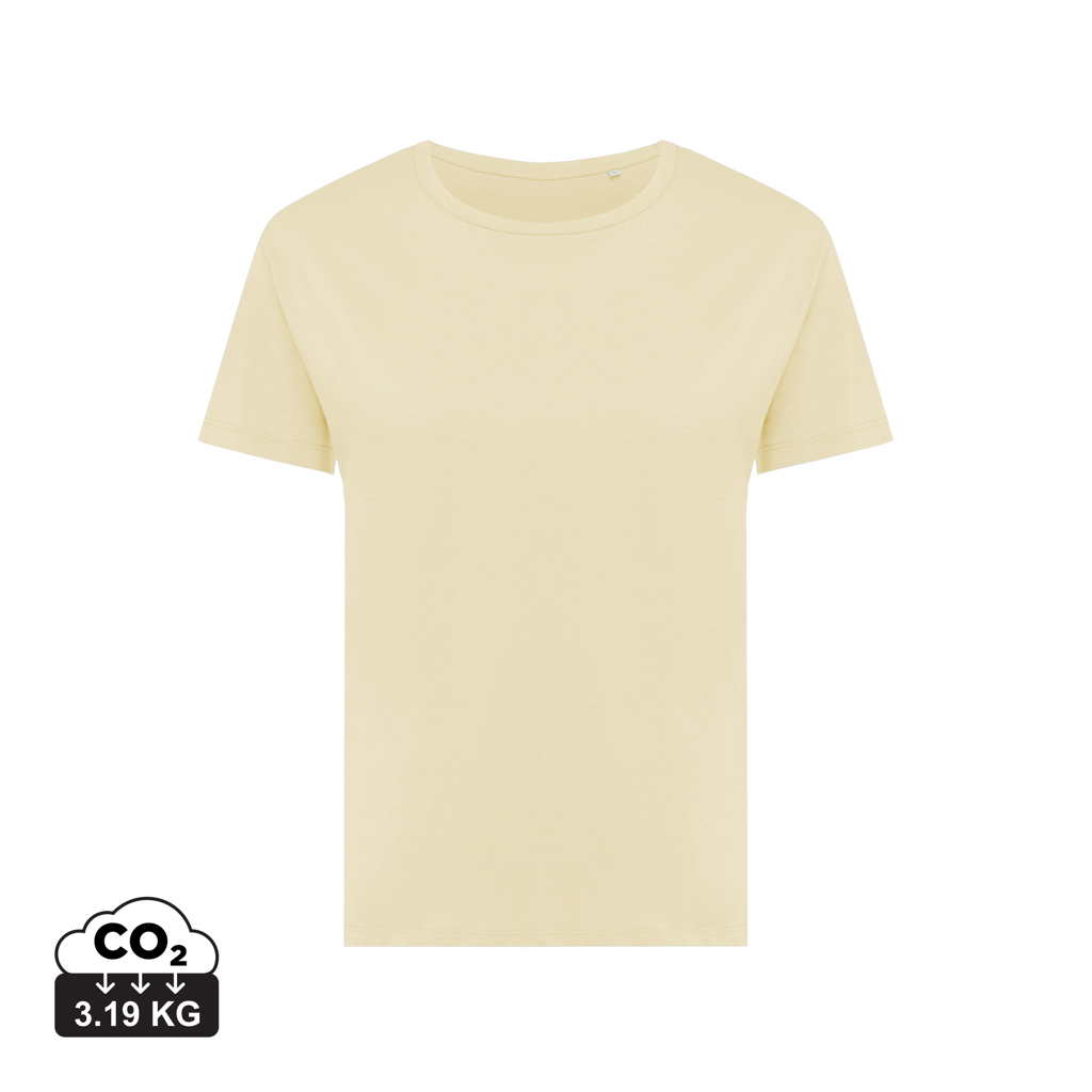 Yala women lightweight recycled cotton t-shirt, cream yellow